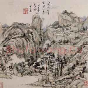 清代 王原祁《庐鸿草堂十志图册》国画山水作品图片鉴赏