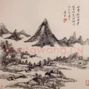 清代 王原祁《庐鸿草堂十志图册》国画山水作品图片鉴赏