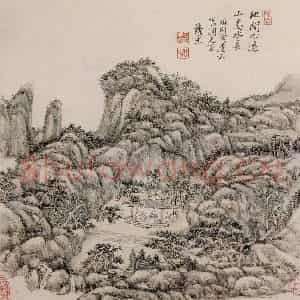 清代 王原祁《庐鸿草堂十志图册》国画山水作品图片鉴赏