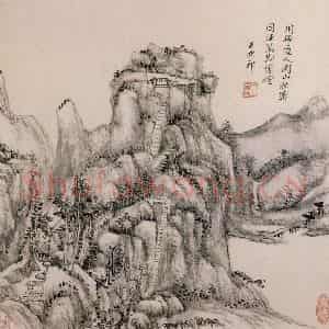清代 王原祁《庐鸿草堂十志图册》国画山水作品图片鉴赏