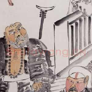 2000年 周京心《林冲之一》国画人物作品图片鉴赏