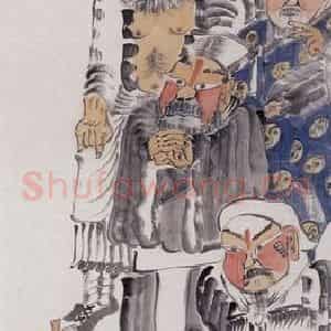 2000年 周京心《林冲之二》国画人物作品图片鉴赏