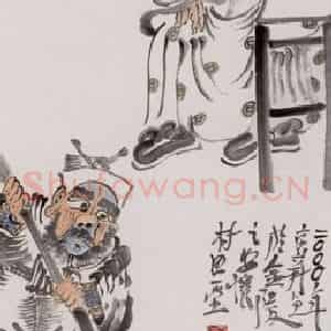 2000年 周京心《林冲之三》国画人物作品图片鉴赏