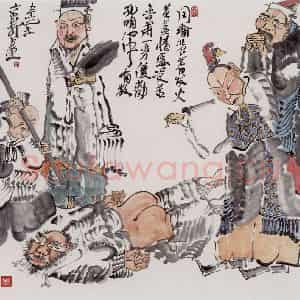 2001年 周京心《苦肉计》国画人物作品图片鉴赏