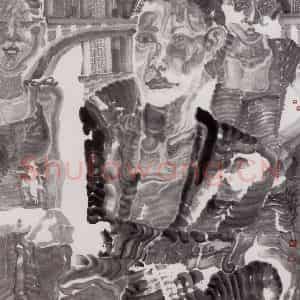 2002年 周京心《立交》国画人物作品图片鉴赏
