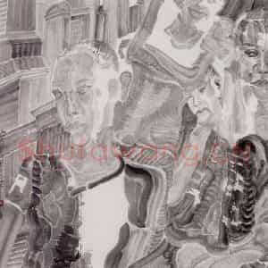 2002年 周京心《空间》国画人物作品图片鉴赏