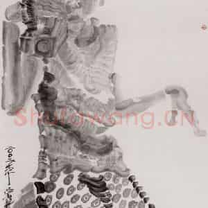 2002年 周京心《镜头》国画人物作品图片鉴赏