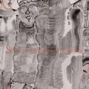 2002年 周京心《主角·配角之二》国画人物作品图片鉴赏
