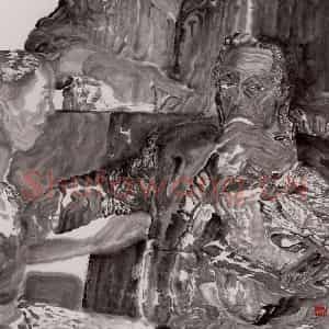1996年 周京心《包间》国画人物作品图片鉴赏