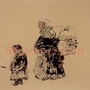 1988年 周京心《母子》国画人物作品图片鉴赏