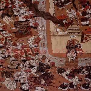 1985年 周京心《水浒组画》国画综合作品图片鉴赏