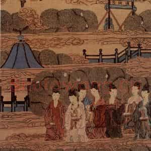 1989年-1990年 周京心《西游记·蟠桃园》国画综合作品图片鉴赏