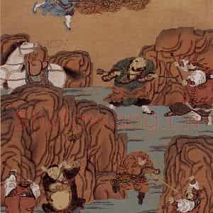 1989年-1990年 周京心《西游记·假大王》国画综合作品图片鉴赏