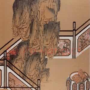 1992年 周京心《李煜词意·虞美人》国画综合作品图片鉴赏