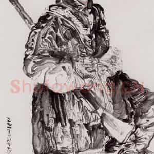 1992年 周京心《老马之一》国画人物作品图片鉴赏