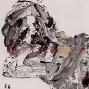 1992年 周京心《老虞之一》国画人物作品图片鉴赏