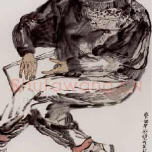 1993年 周京心《小飞》国画人物作品图片鉴赏