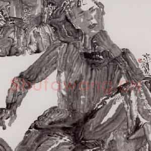 1996年 周京心《满员》国画人物作品图片鉴赏
