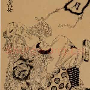 1998-1999年 周京心《水浒人物八十图·武松 蒋忠》国画人物作品图片鉴赏