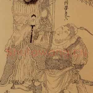1998-1999年 周京心《水浒人物八十图·郁保四 王定六》国画人物作品图片鉴赏