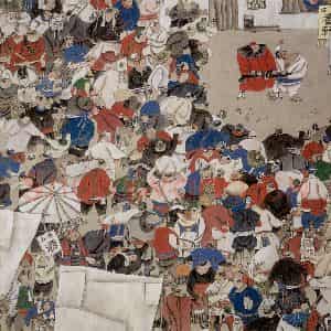 1985年 周京心《水浒组画》国画综合作品图片鉴赏