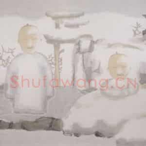 2002年 田黎明《宿》国画人物作品图片鉴赏