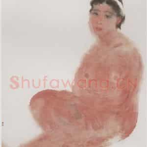 1998年 田黎明《课堂写生》国画人物作品图片鉴赏