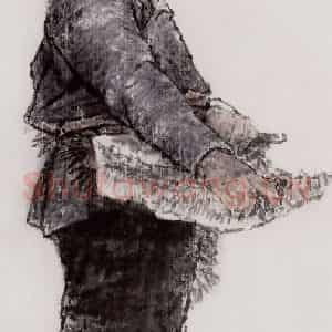 1983年 田黎明《课堂写生》国画人物作品图片鉴赏