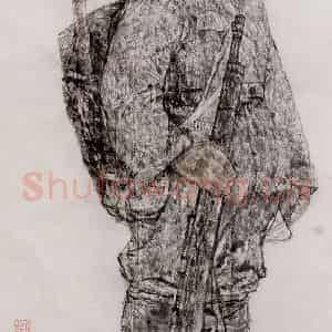 1984年 田黎明《课堂写生》国画人物作品图片鉴赏