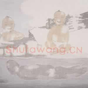 2002年 田黎明《高士夏凉》国画人物作品图片鉴赏