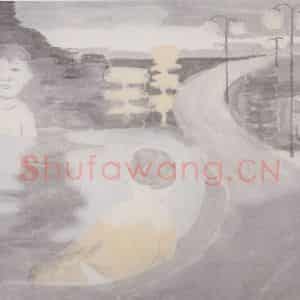 2001年 田黎明《都市的远郊》国画人物作品图片鉴赏