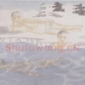 2002年 田黎明《正午的阳光》国画人物作品图片鉴赏