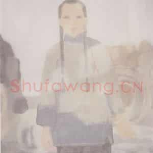 2000年 田黎明《和风》国画人物作品图片鉴赏