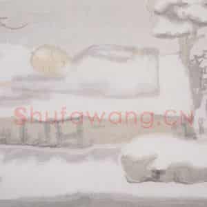 2002年 田黎明《寒》国画人物作品图片鉴赏