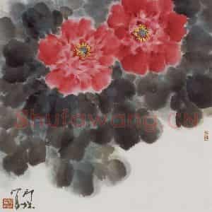 1982年 萧朗《二乔》国画花鸟写意作品图片鉴赏