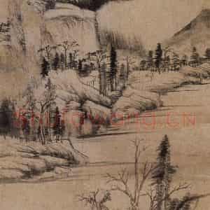 明代 董其昌《山水》国画山水写意作品图片鉴赏