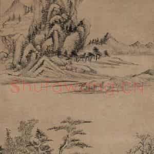明代 董其昌《山水》国画山水写意作品图片鉴赏