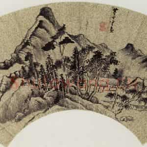 明代 董其昌《山水》国画山水写意作品图片鉴赏