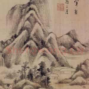 明代 董其昌《山水册》国画山水写意作品图片鉴赏