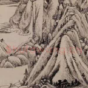 明代 董其昌《董范合参图》国画山水写意作品图片鉴赏