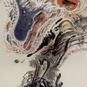 1985年 冯远《夏之子》国画人物作品图片鉴赏