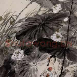2005年 冯远《李清照词意》国画人物作品图片鉴赏