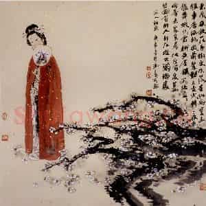 2000年 冯远《宋人词意》国画人物作品图片鉴赏