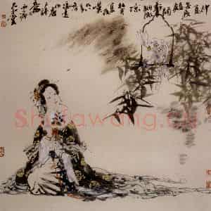 1996年 冯远《杜甫词意》国画人物作品图片鉴赏