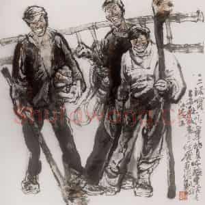 1984年 冯远《三活宝》国画人物作品图片鉴赏