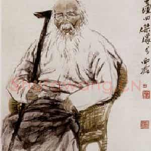 1993年 冯远《画坛四杰.齐白石》国画人物作品图片鉴赏