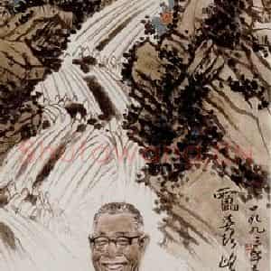 1993年 冯远《画坛四杰.潘天寿》国画人物作品图片鉴赏