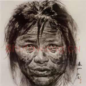 2006年 冯远《远山.拉哈屯的父老乡亲》国画人物作品图片鉴赏