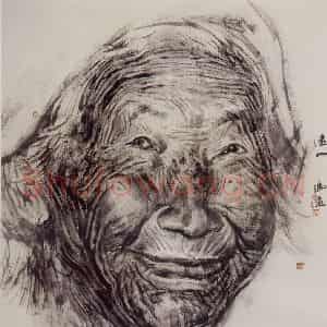 2006年 冯远《远山.拉哈屯的父老乡亲》国画人物作品图片鉴赏