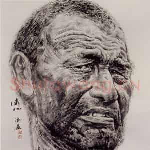 2006年 冯远《远山.拉哈屯的父老乡亲》国画人物作品图片鉴赏